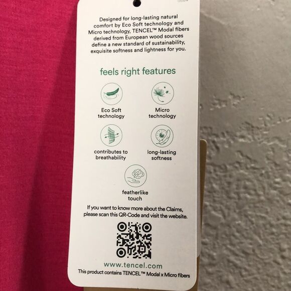 Halogen Size XS V-Neck Tunic T-Shirt Super Soft Tencel Modal in Pink - Picture 8 of 9